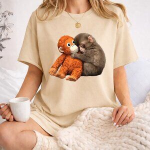 Cute Baby Monkey Punch T-Shirt